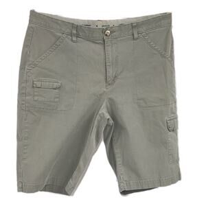 Riders 18 Gray Cargo Shorts Comfort Waist Pockets Casual Utility